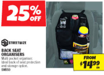 Autobarn BACK SEAT ORGANISERS offer