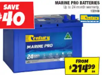 Autobarn MARINE PRO BATTERIES offer