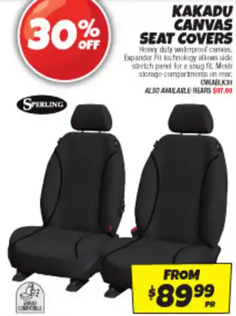 Autobarn KAKADU CANVAS SEAT COVERS offer