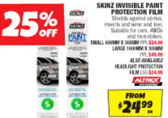 Autobarn SKINZ INVISIBLE PAINT PROTECTION FILM offer