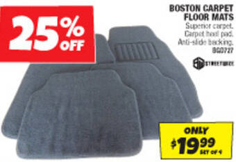 Autobarn BOSTON CARPET FLOOR MATS offer