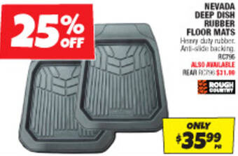 Autobarn NEVADA DEEP DISH RUBBER FLOOR MATS offer