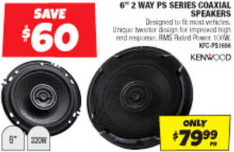 Autobarn 6 2 WAY PS SERIES COAXIAL SPEAKERS offer