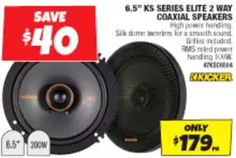 Autobarn 6.5" KS SERIES ELITE 2 WAY COAXIAL SPEAKERS offer