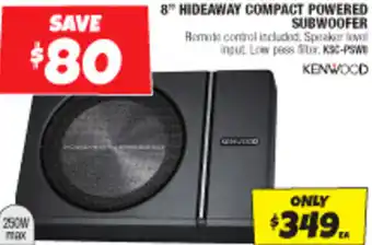 Autobarn 8 HIDEAWAY COMPACT POWERED SUBWOOFER offer