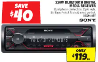 Autobarn 220W BLUETOOTH DIGITAL MEDIA RECEIVER offer