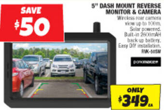 Autobarn 5 DASH MOUNT REVERSE MONITOR & CAMERA offer