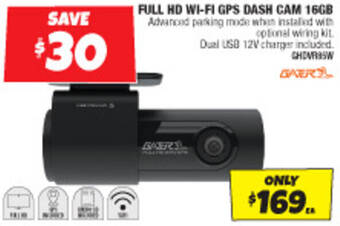 Autobarn FULL HD WI-FI GPS DASH CAM 16GB offer