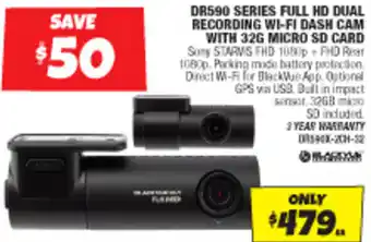 Autobarn DR590 SERIES FULL HD DUAL RECORDING WI-FI DASH CAM WITH 32G MICRO SD CARD offer