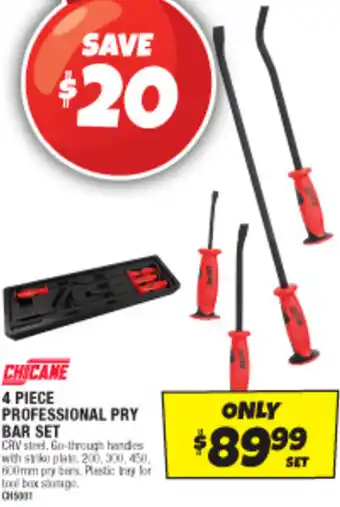 Autobarn 4 PIECE PROFESSIONAL PRY BAR SET offer