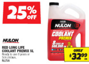 Autobarn RED LONG LIFE COOLANT PREMIX 5L offer