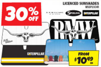 Autobarn LICENSED SUNSHADES offer