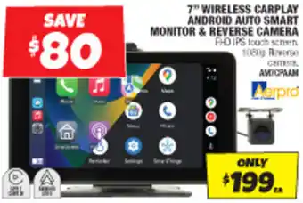 Autobarn 7 WIRELESS CARPLAY ANDROID AUTO SMART MONITOR & REVERSE CAMERA offer