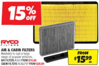 Autobarn AIR & CABIN FILTERS offer