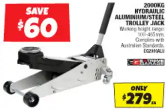 Autobarn 2000KG HYDRAULIC ALUMINIUM/STEEL TROLLEY JACK offer