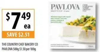 Supabarn THE COUNTRY CHEF BAKERY CO PAVLOVA 500g offer