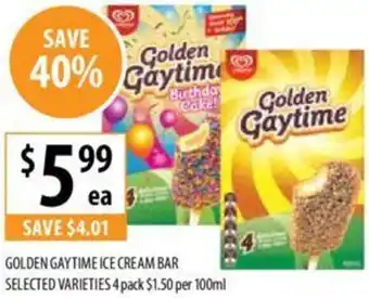 Supabarn GOLDEN GAYTIME ICE CREAM BAR offer