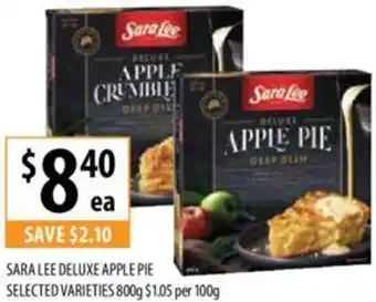 Supabarn SARA LEE DELUXE APPLE PIE 800g offer