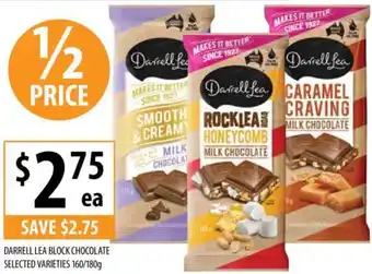 Supabarn DARRELL LEA BLOCK CHOCOLATE 160/180g offer