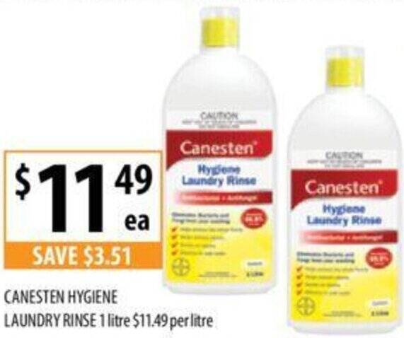 Supabarn CANESTEN HYGIENE LAUNDRY RINSE 1 litre offer