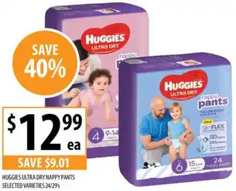 Supabarn HUGGIES ULTRA DRY NAPPY PANTS offer
