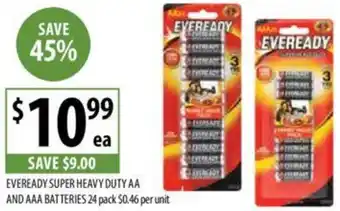 Supabarn EVEREADY SUPER HEAVY DUTY AA AND AAA BATTERIES offer