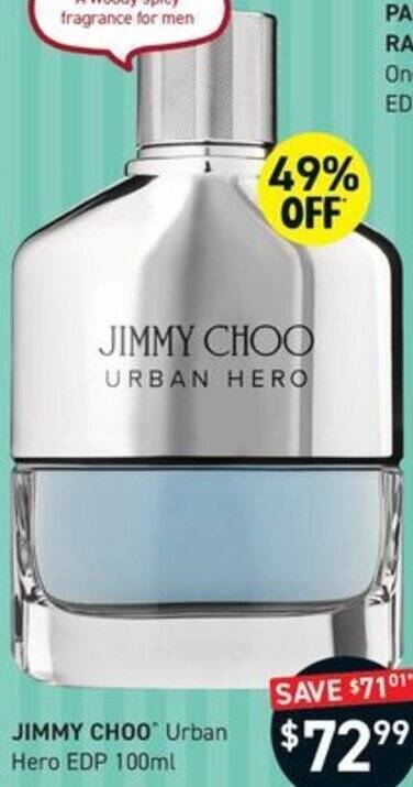Chemist King JIMMY CHOO Urban Hero EDP 100ml offer