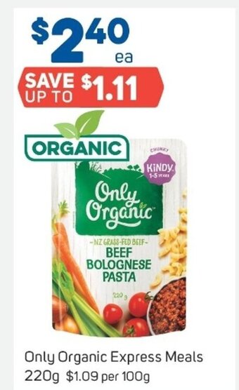 Foodland Only organic express meals 220g offer