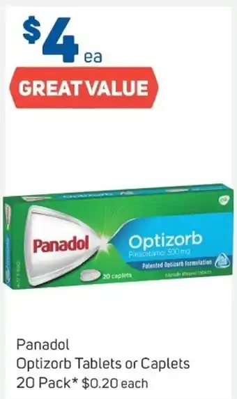 Foodland Panadol optizorb tablets or caplets offer