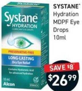 Chemist King SYSTANE Hydration MDPF Eye Drops 10ml offer