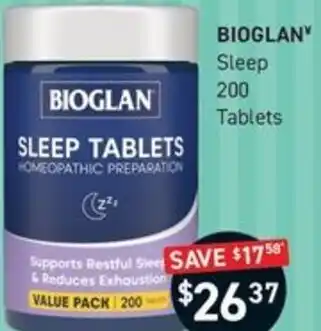 Chemist King BIOGLAN SLEEP TABLETS offer
