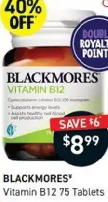 Chemist King BLACKMORES VITAMIN B12 offer