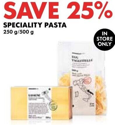 Woolworths SPECIALITY PASTA 250 g/500 g offer