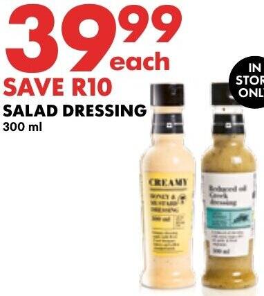 Woolworths SALAD DRESSING 300 ml offer