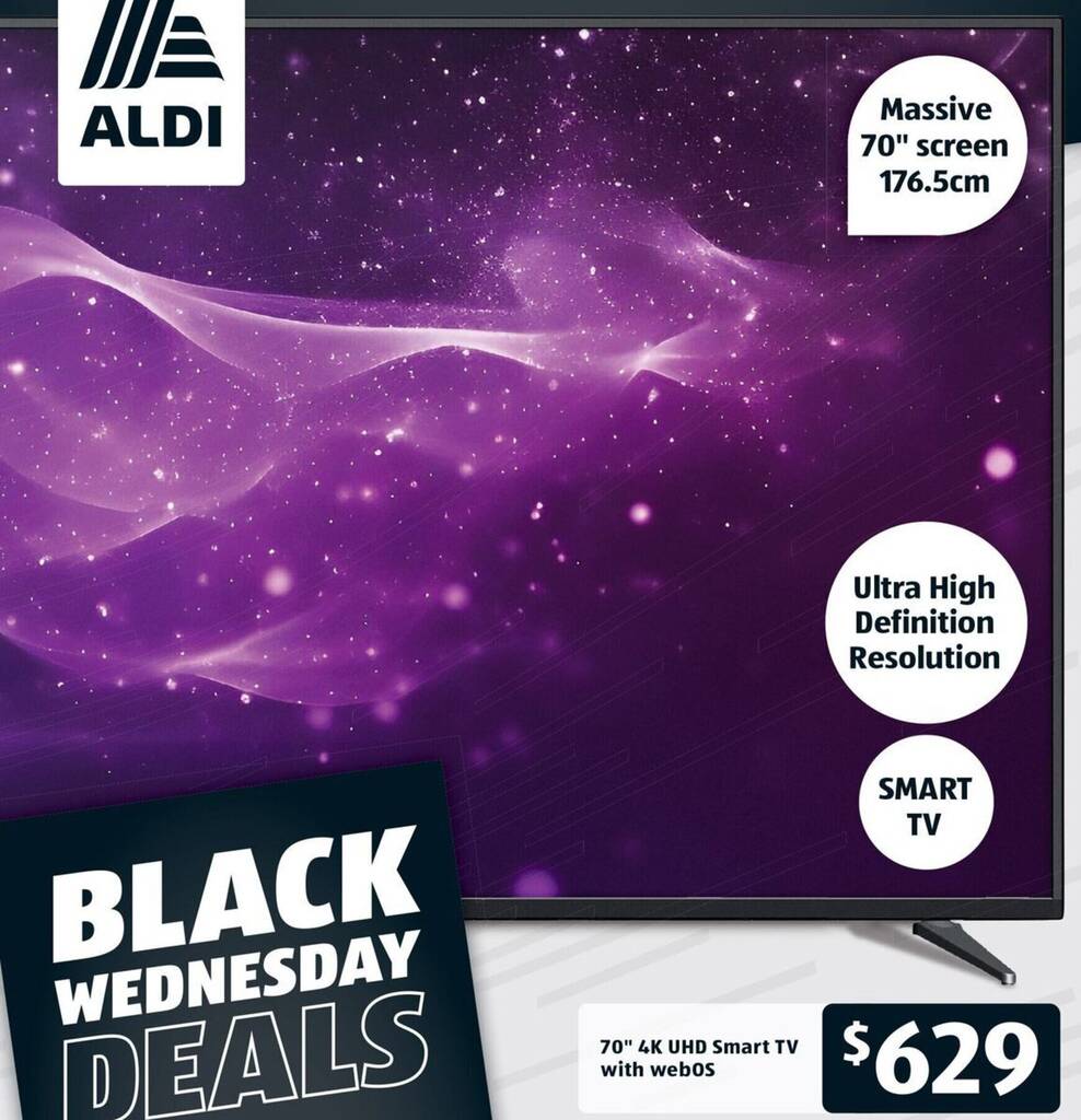ALDI 70" 4K UHD Smart TV with webos offer