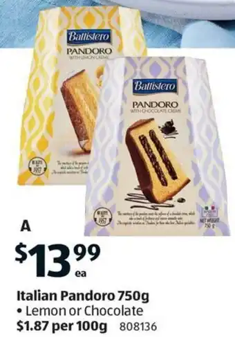 ALDI Italian Pandoro 750g offer