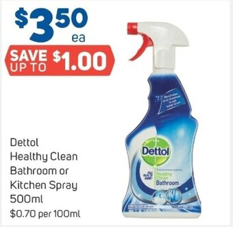 Foodland Dettol healthy clean bathroom or kitchen spray 500ml offer