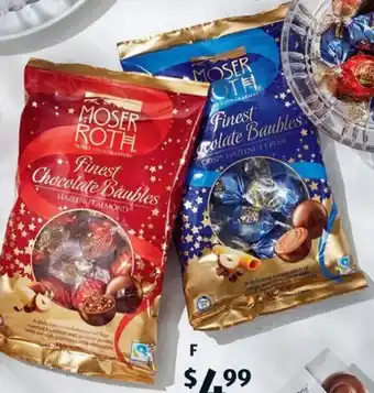ALDI Moser Roth Chocolate Baubles 150g offer
