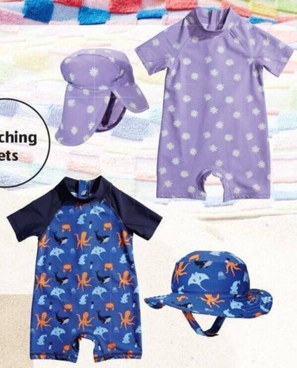Infant Swimwear and Hat Set offer at ALDI