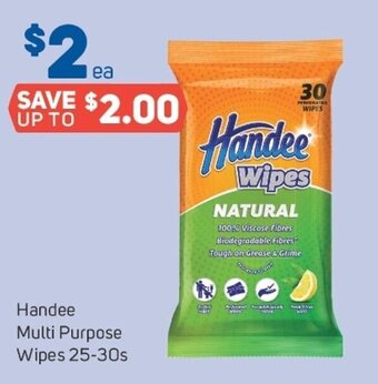 Foodland Handee multi purpose wipes 25-30s offer