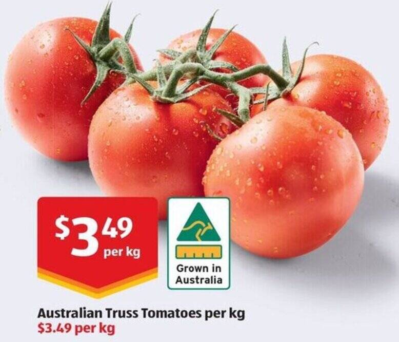 ALDI Australian Truss Tomatoes per kg offer