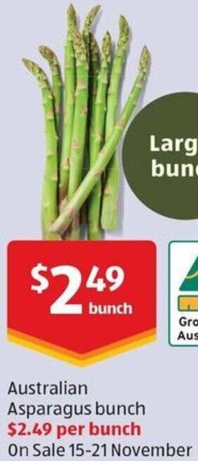 ALDI Australian Asparagus bunch offer