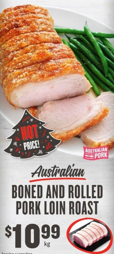 IGA BONED AND ROLLED PORK LOIN ROAST offer