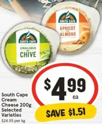 IGA South Cape Cream Cheese 200g offer