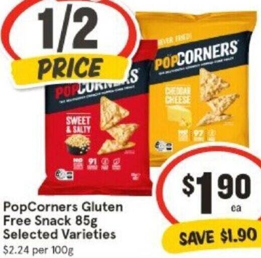 IGA PopCorners Gluten Free Snack 85g offer