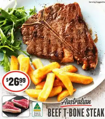 IGA BEEF T-BONE STEAK offer
