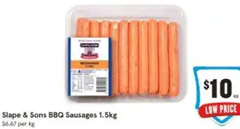 Slape & Sons BBQ Sausages 1.5kg