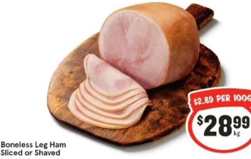 IGA Boneless Leg Ham Sliced or Shaved offer