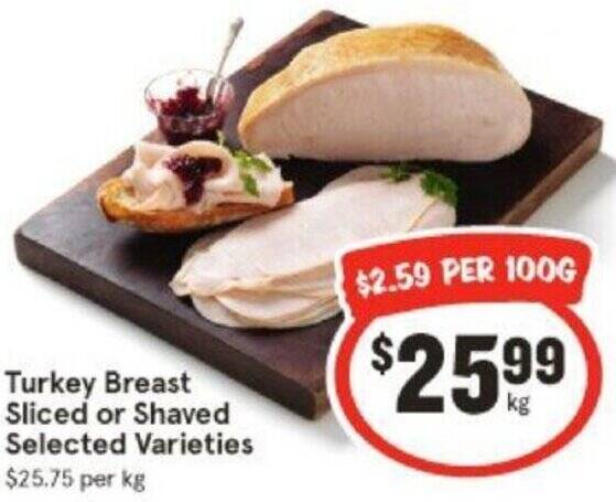 IGA Turkey Breast Sliced or Shaved offer