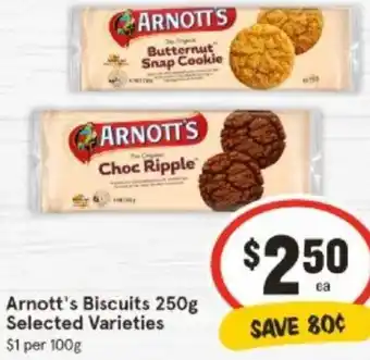 IGA Arnott's Biscuits 250g offer